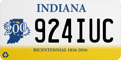 IN license plate 924IUC