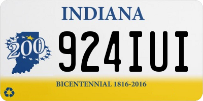 IN license plate 924IUI