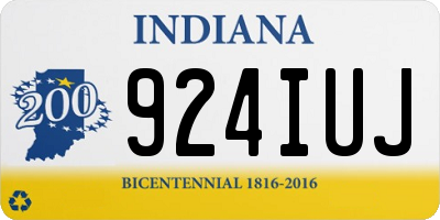IN license plate 924IUJ