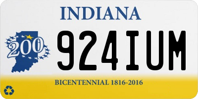 IN license plate 924IUM