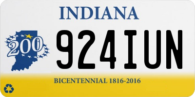 IN license plate 924IUN
