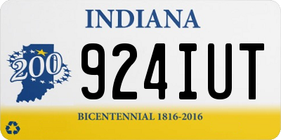 IN license plate 924IUT