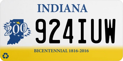 IN license plate 924IUW