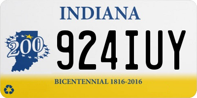 IN license plate 924IUY