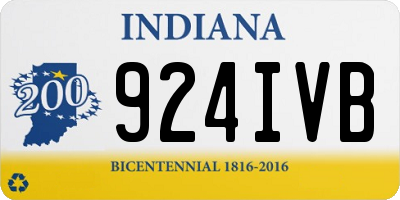 IN license plate 924IVB