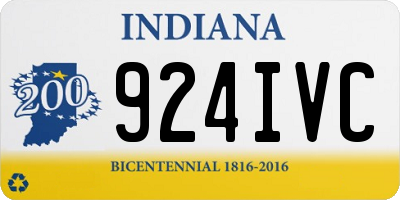 IN license plate 924IVC