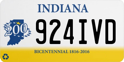 IN license plate 924IVD