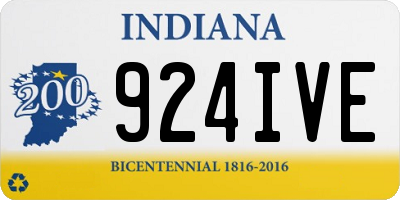 IN license plate 924IVE
