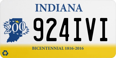 IN license plate 924IVI