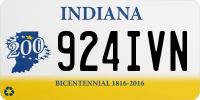 IN license plate 924IVN