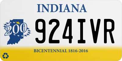 IN license plate 924IVR