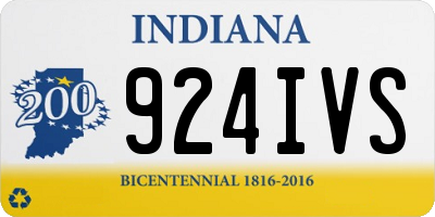 IN license plate 924IVS