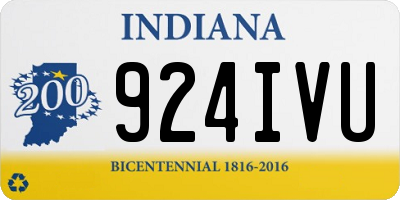 IN license plate 924IVU