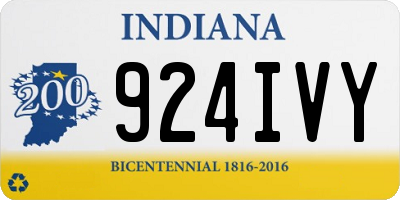 IN license plate 924IVY