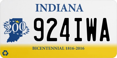 IN license plate 924IWA