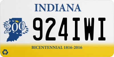 IN license plate 924IWI