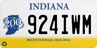 IN license plate 924IWM