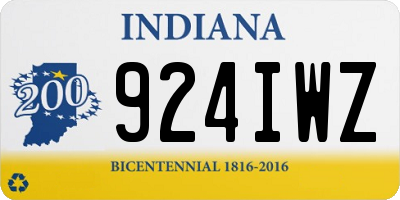 IN license plate 924IWZ