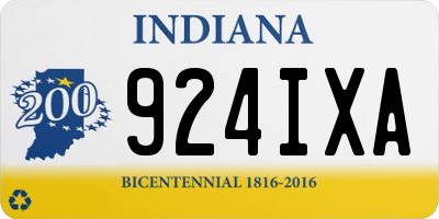 IN license plate 924IXA