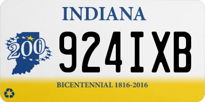 IN license plate 924IXB