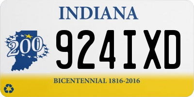 IN license plate 924IXD