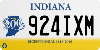 IN license plate 924IXM