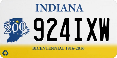 IN license plate 924IXW