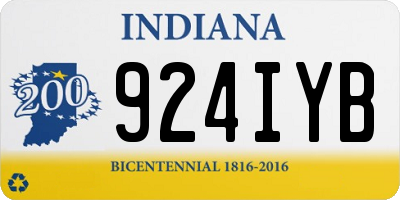 IN license plate 924IYB