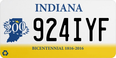 IN license plate 924IYF