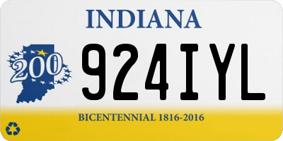 IN license plate 924IYL