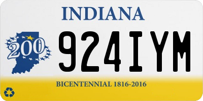 IN license plate 924IYM