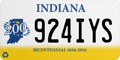 IN license plate 924IYS