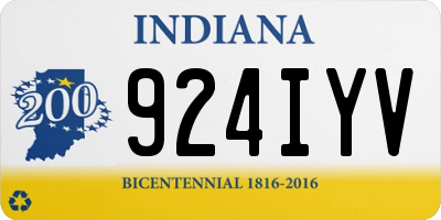 IN license plate 924IYV