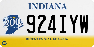 IN license plate 924IYW