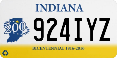 IN license plate 924IYZ