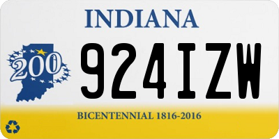 IN license plate 924IZW