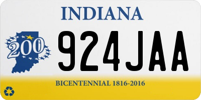 IN license plate 924JAA