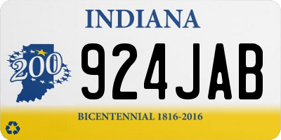 IN license plate 924JAB