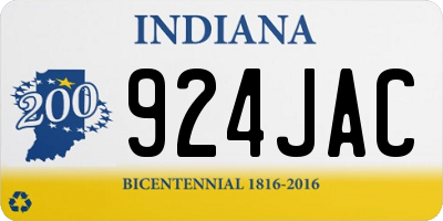 IN license plate 924JAC