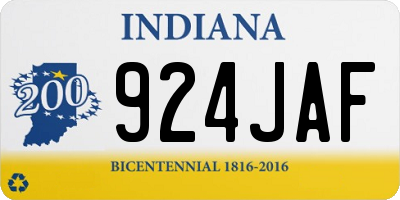 IN license plate 924JAF