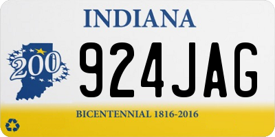 IN license plate 924JAG