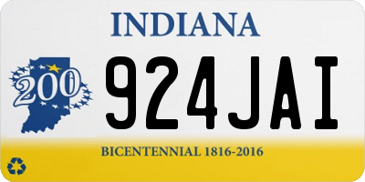 IN license plate 924JAI
