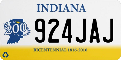 IN license plate 924JAJ
