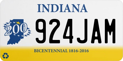 IN license plate 924JAM