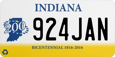 IN license plate 924JAN