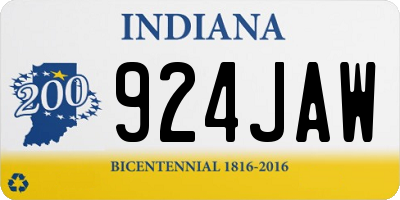 IN license plate 924JAW