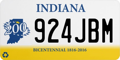 IN license plate 924JBM