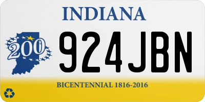 IN license plate 924JBN