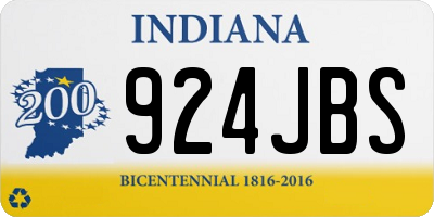 IN license plate 924JBS