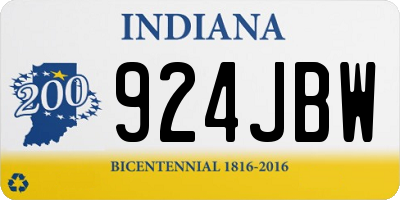 IN license plate 924JBW